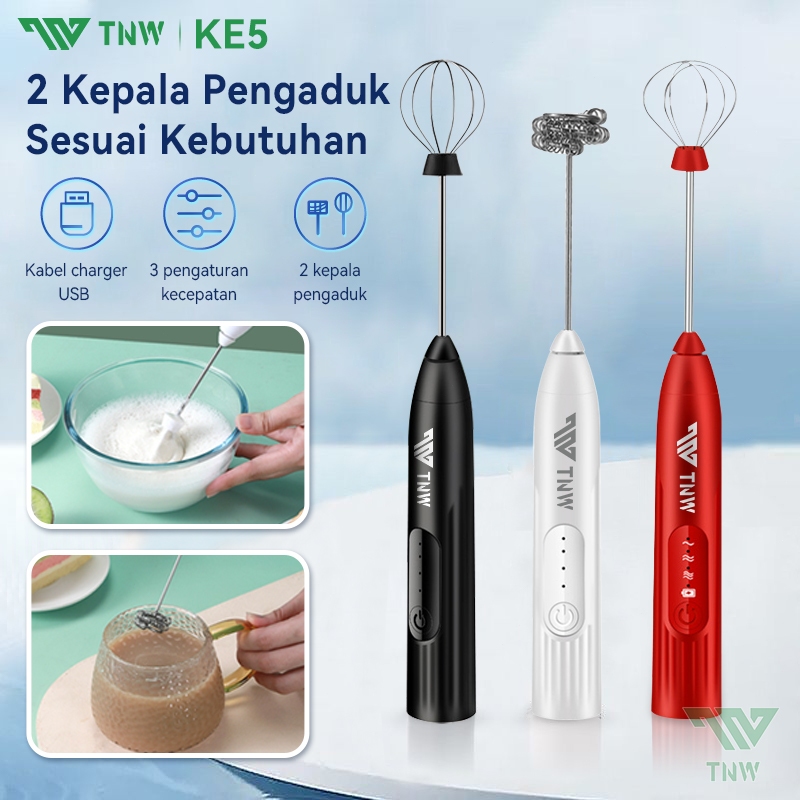 TNW Pengocok Telur Milk Frother Pengaduk Kopi 2 in 1 Hand Mixer Portable Alat Kocok Telur