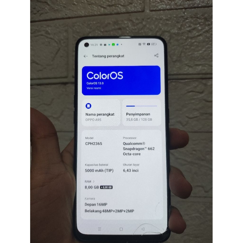oppo A95 8+8/128GB second original