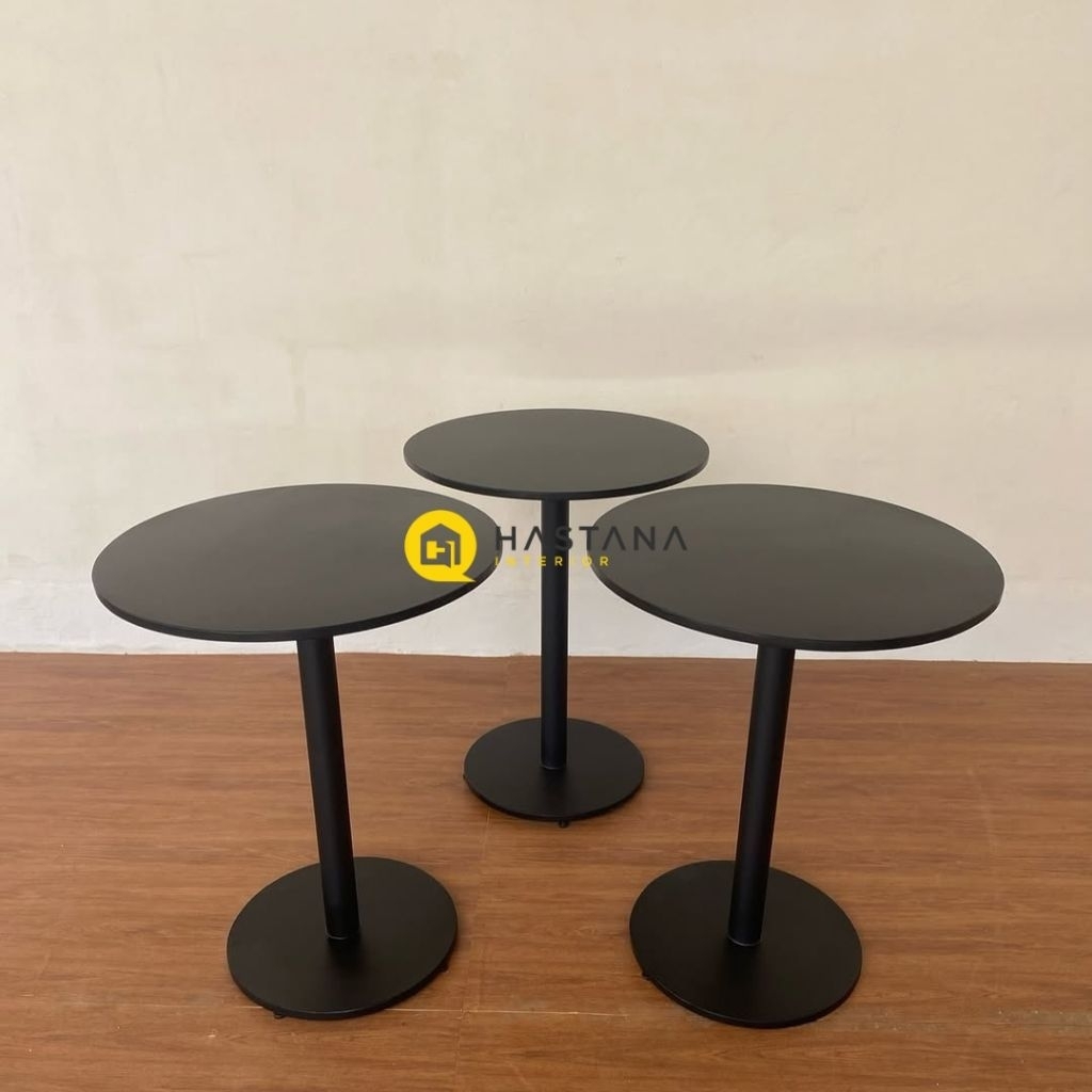 meja cafe besi , meja cafe industrial , meja cafe bundar