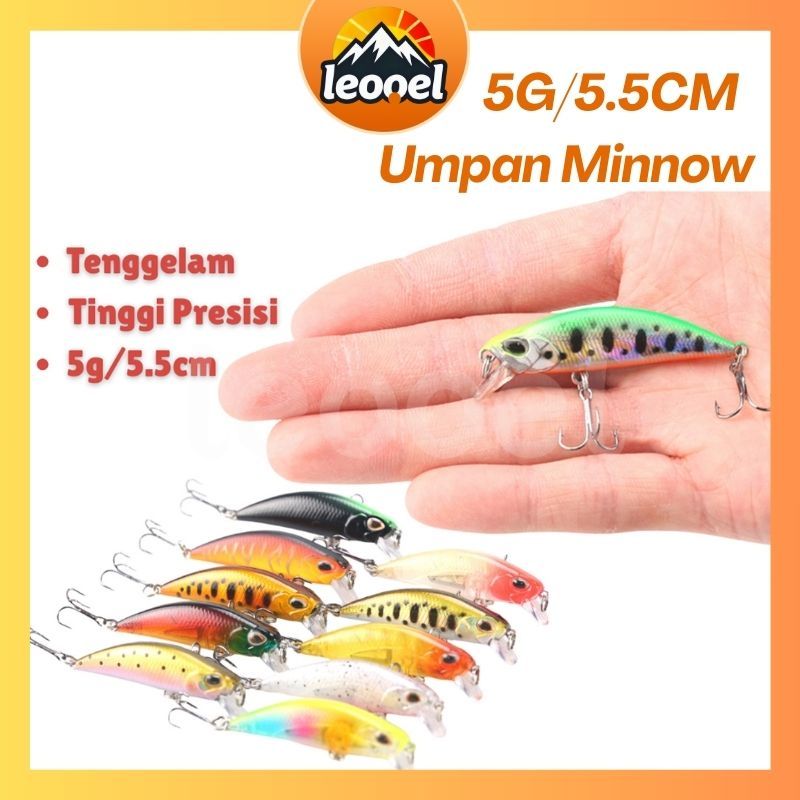 Umpan Pancing Minnow Sinking Casting Ultralight Mini Treble Hook Lure Baits Pancing Fishing Lure