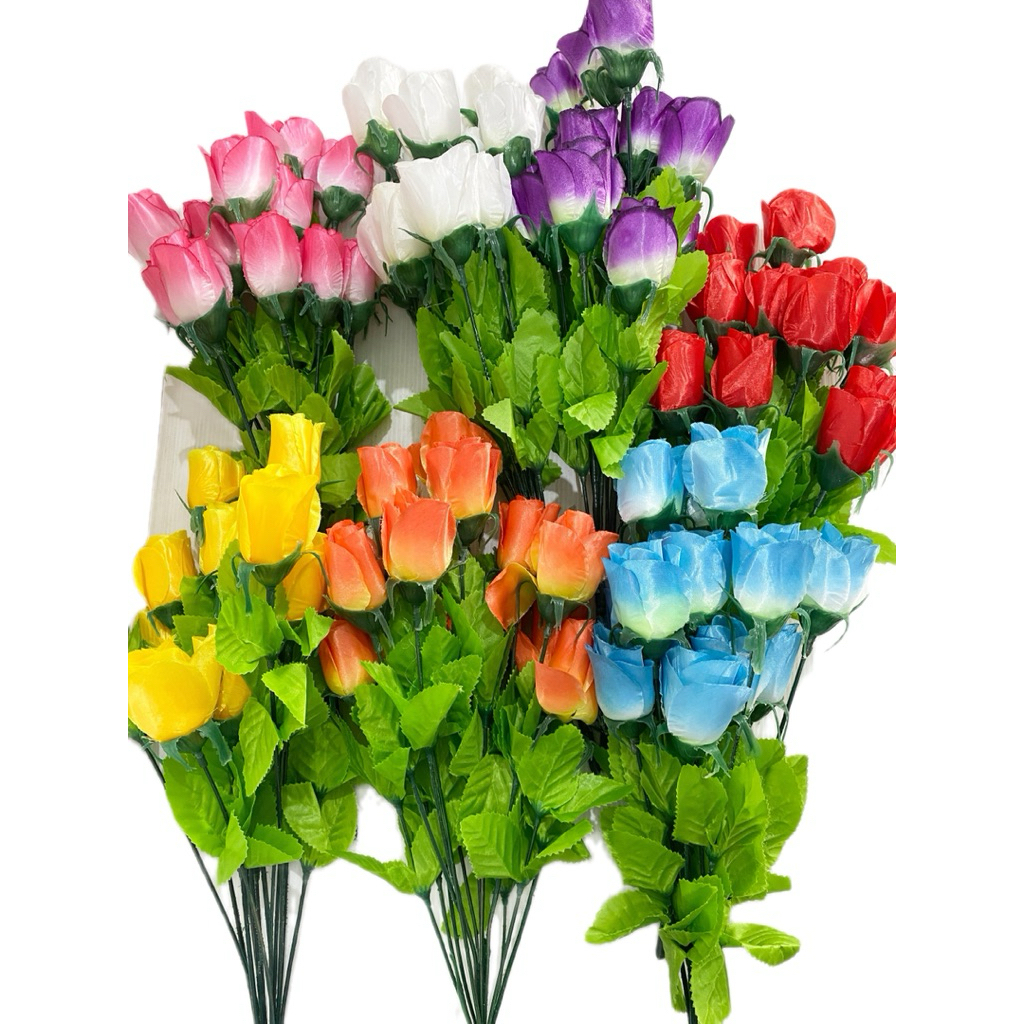 Bunga mawar palsu hias dekorasi buket pesta wisuda pernikahan lamaran hiasan hantaran cabang 14