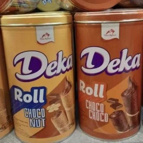 Deka wafer roll rasa CHOCO NUT / CHOCO CHOCO kaleng 360gr