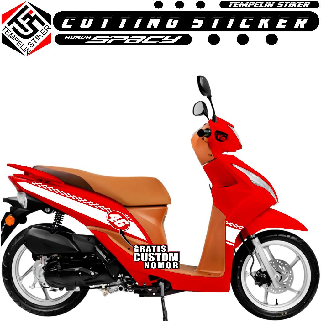 STICKER CUTTING Honda Spacy/C.573/Striping Motor spacy/Stiker MotoR NOMOR CUSTOM/STIKER NOMOR CUSTOM