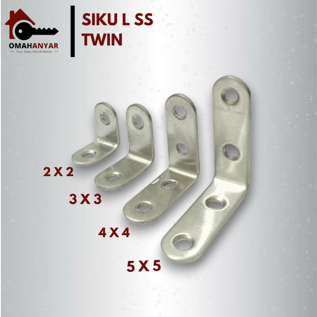 Siku L Ambalan Siku Siku Rak Stainless  Steel Bahan Tebal & Tipis
