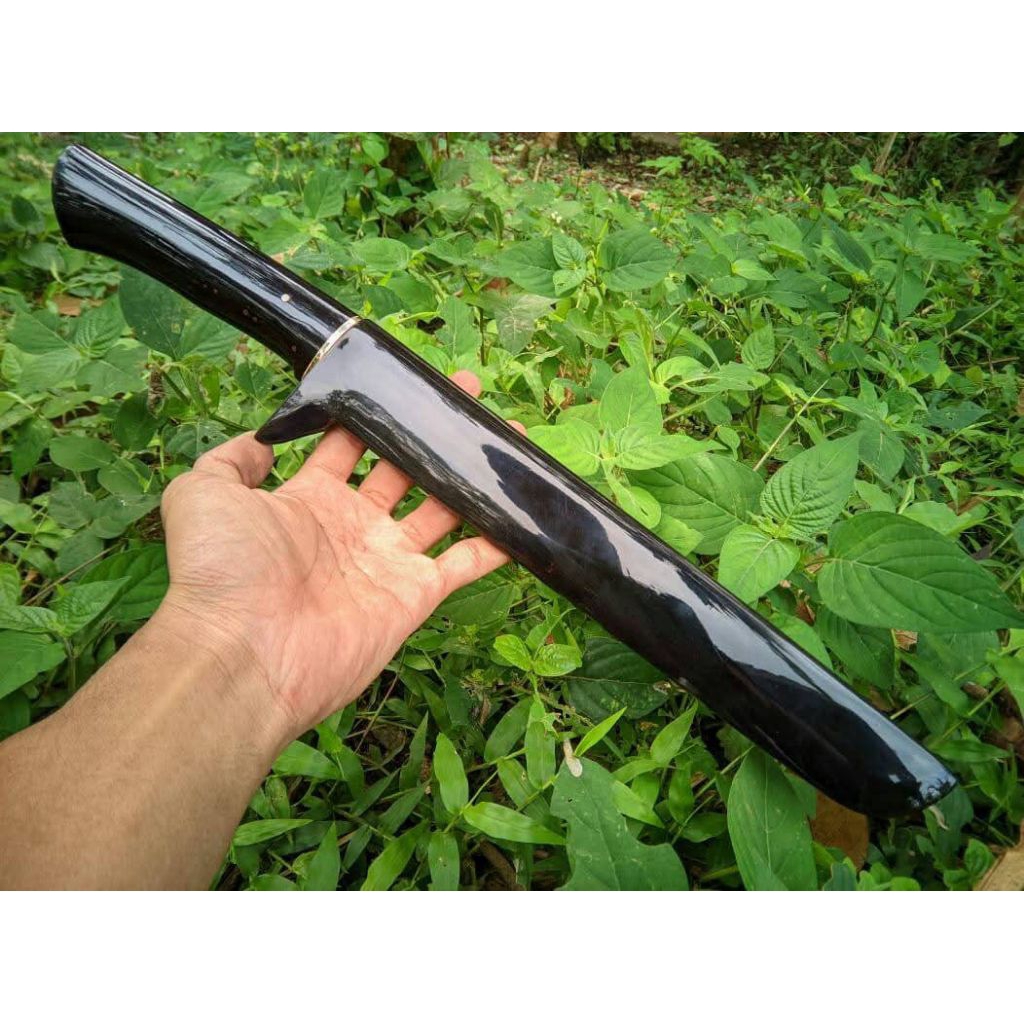 golok sembelih baja Wilis ful tanduk kerbau 27cm