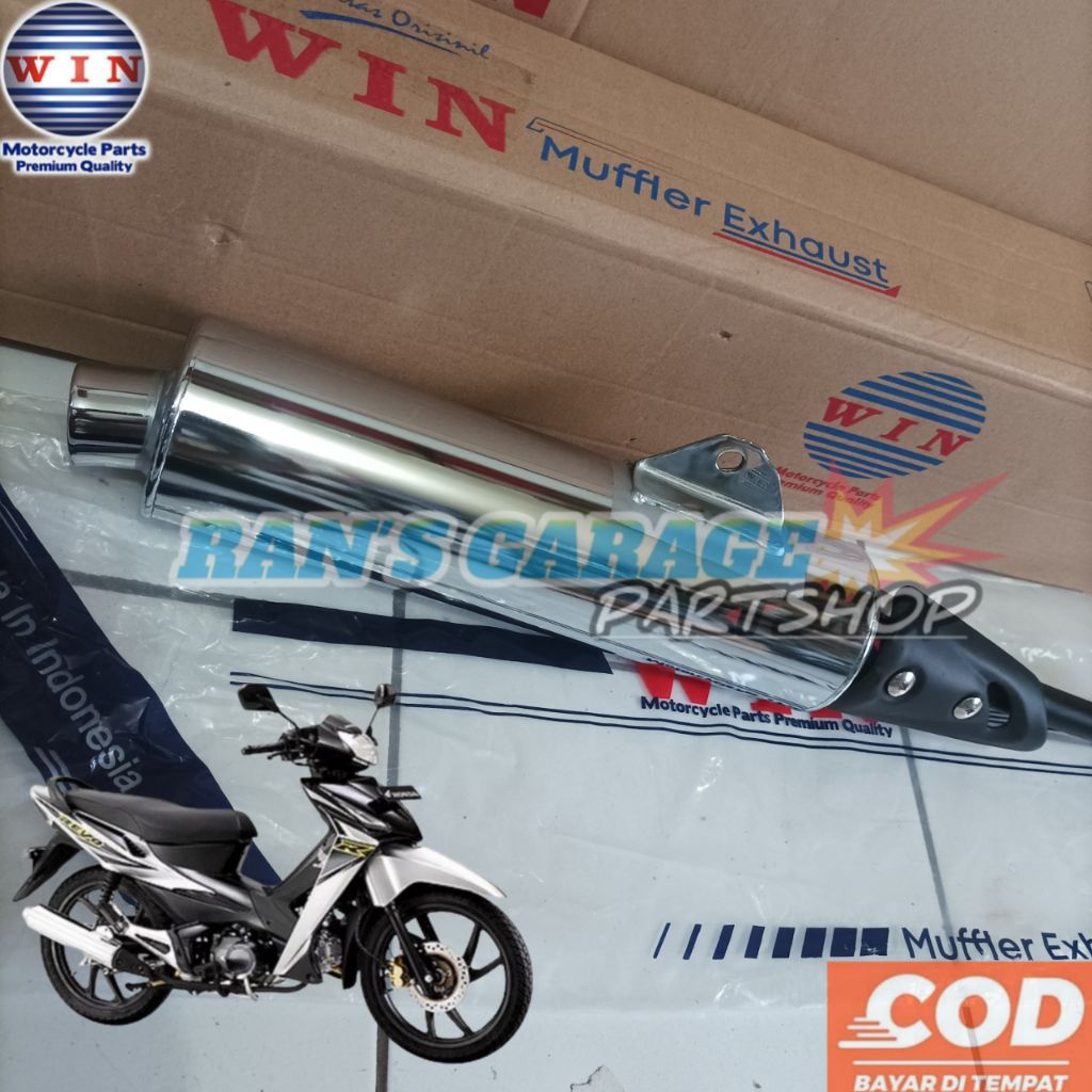 WIN KENALPOT HONDA REVO LAMA KNALPOT NALPOT REVO OLD 100CC MODEL STANDAR ORIGINAL MUFFLER EXHAUST
