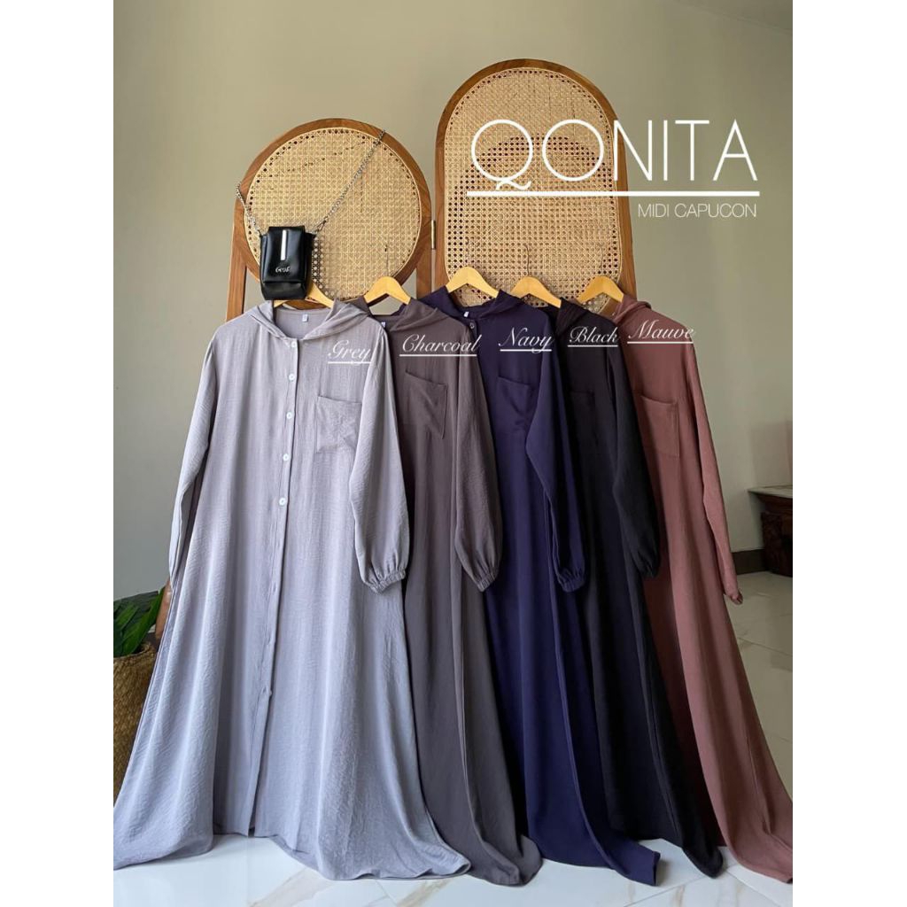 QONITA MIDI/ DRESS / ABAYA