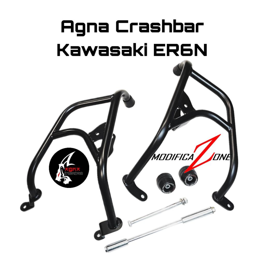 Agna Crashbar Kawasaki ER6N Pelindung Bodi Samping Slider