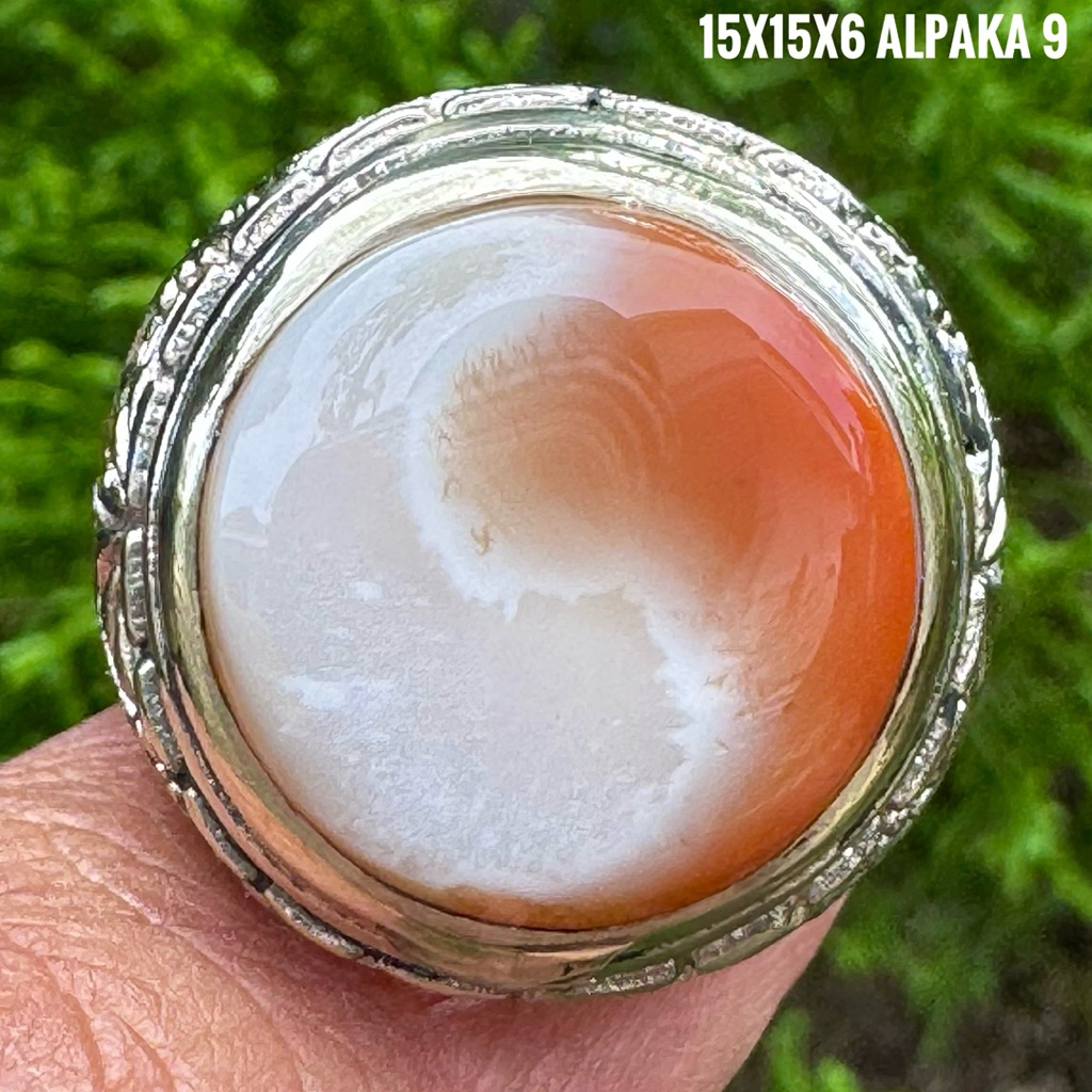 Cincin Batu Akik Natural Yin Yang