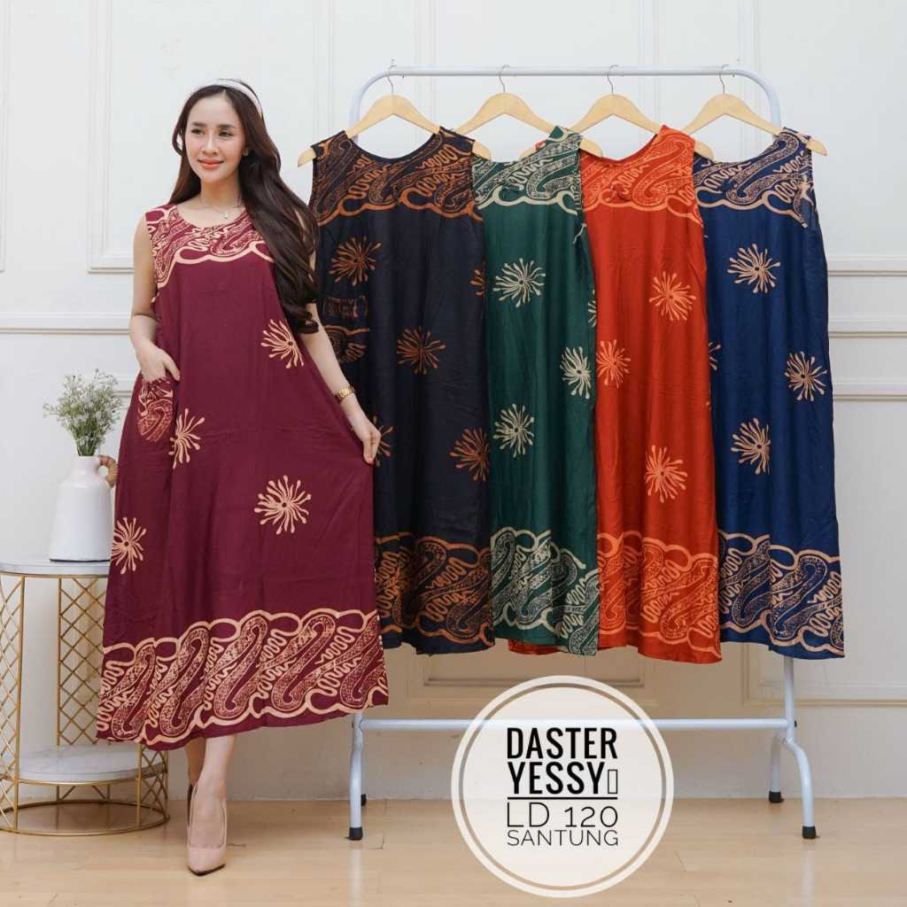 Daster Yukensi Jumbo Santung Saku Depan Tanpa Lengan Baju Tidur Dinas Malam