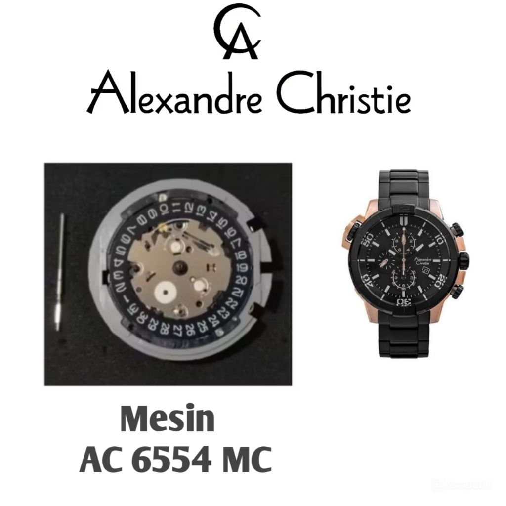 Mesin Original untuk Jam Tangan Alexandre Christie Type AC 6559 MC, AC 6554 MC