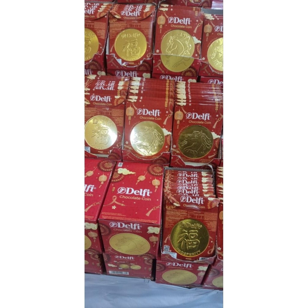 DELFI GOLD COIN IMLEK GONG XI FA CAI COKLAT KOIN  SHIO KUDA