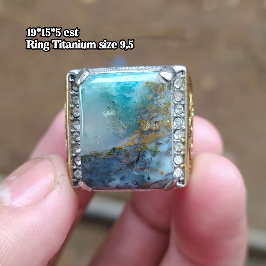 (BISA COD) Cincin Batu Akik Pancawarna Garut Darson