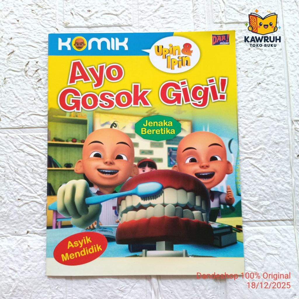 Upin & Ipin Komik Ayo Gosok Gigi Jenaka Beretika - Buku Cerita Anak Original