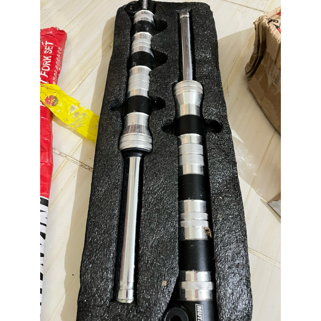 MUTAKIN CNC as Shock+2.5 cm depan emas aerox old aerox