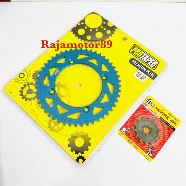 Gear depan belakang KLX 150 DTracker 150 Protaper Biru 428