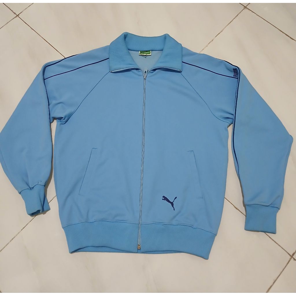 Preloved Vintage Puma Track Jacket Mens Medium Blue Hit Union Macht’s Mit Full Zip 90s