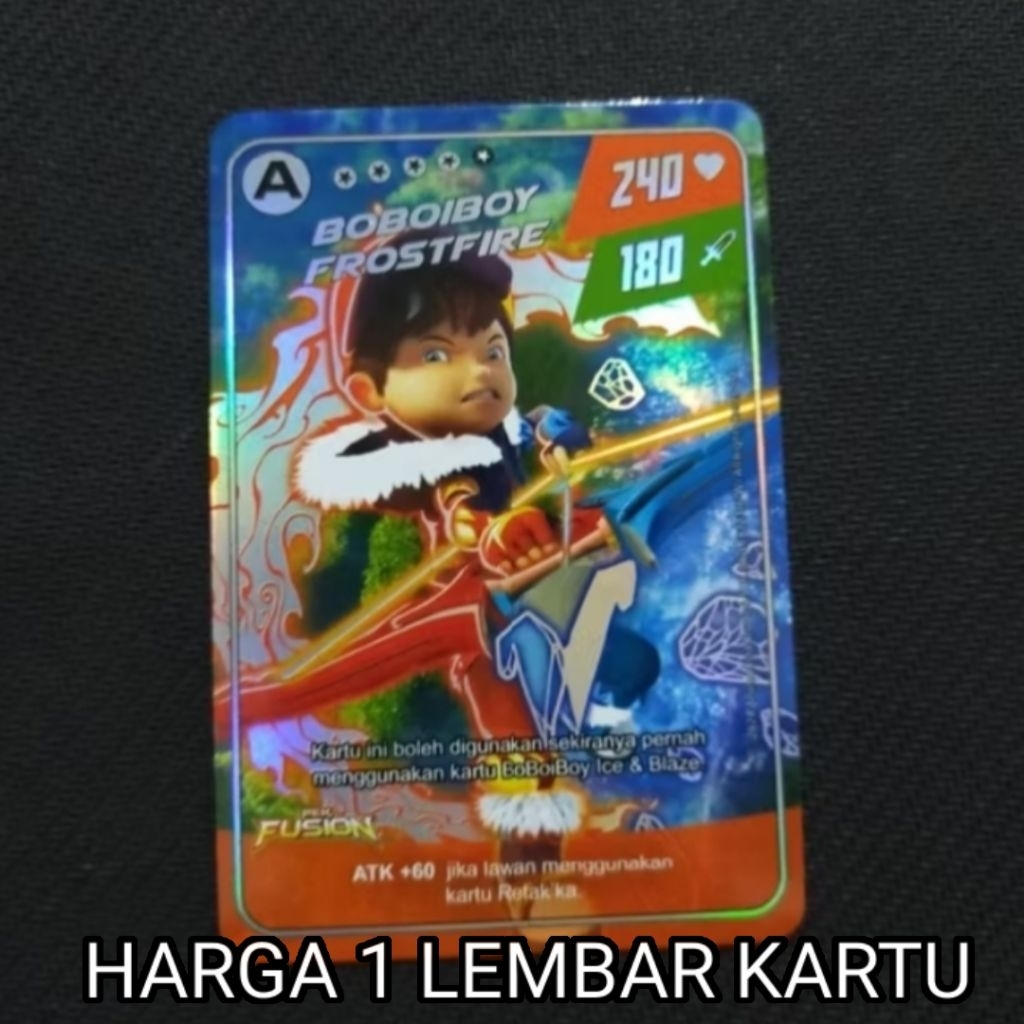 [BACA DESKRIPSI] Boboiboy Monsta Galaxy Card Boboiboy Frostfire Merah Dari Pek Fusion