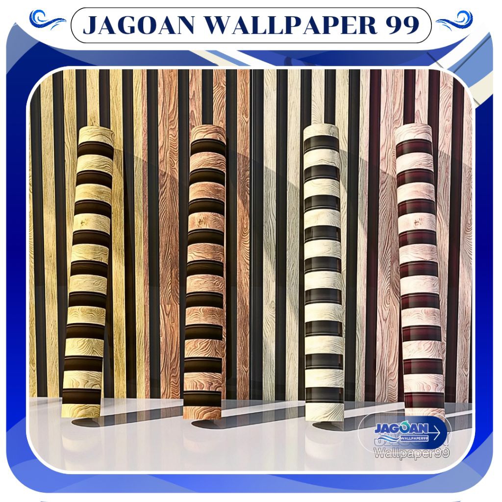 Wallpaper Dinding Stiker Motif PANEL MODERN Dekorasi Dinding Terbaru Wallpaper Sticker Kayu Anti Air