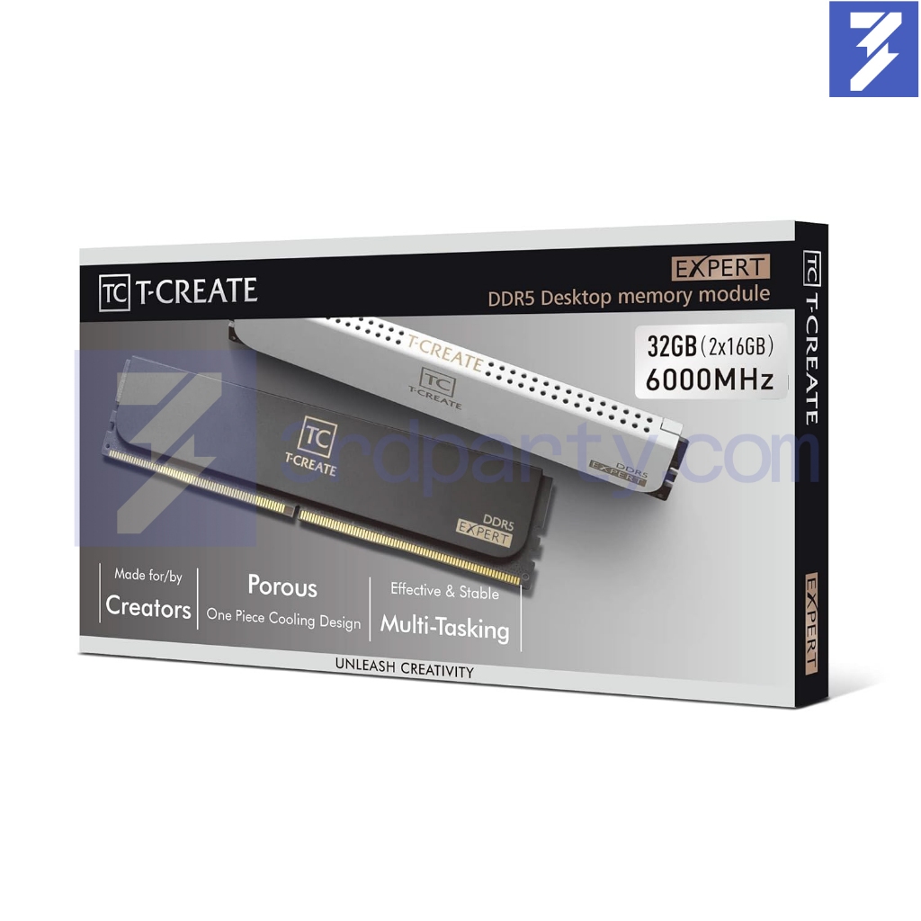 TEAM T-CREATE EXPERT (2x16) 32GB DDR5 kit 6000Mhz - White