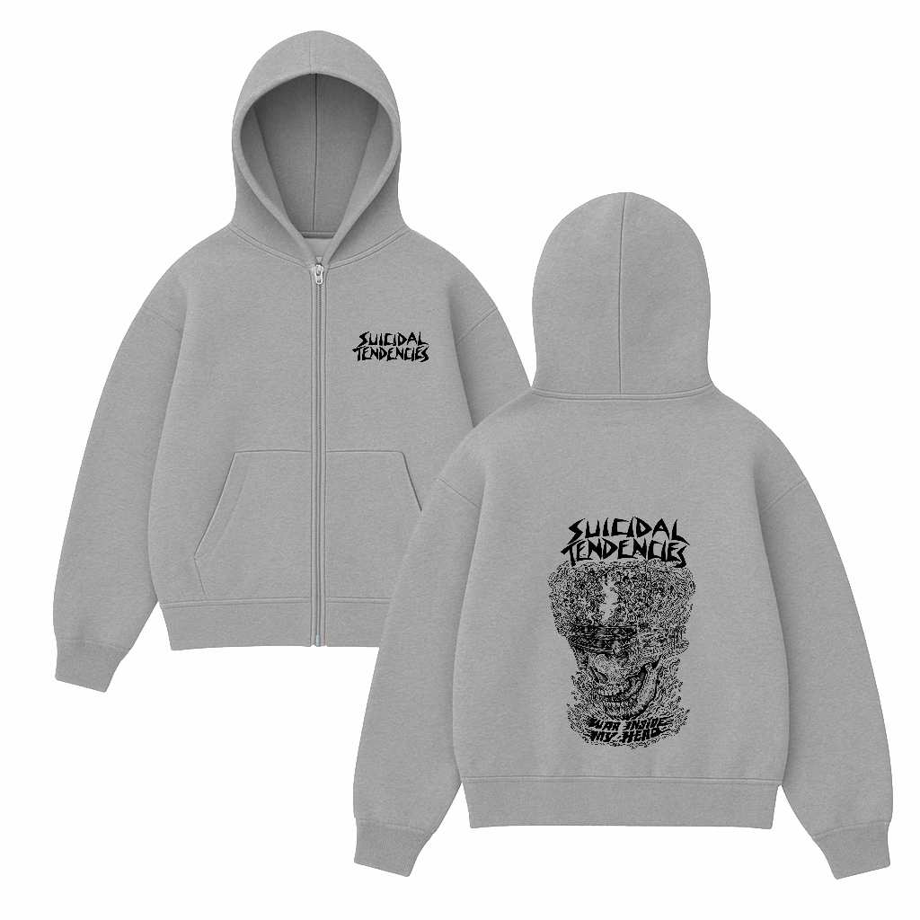 Jaket Zipper Hoodie Band Suicidal Tendencies 100% Cotton Fleece
