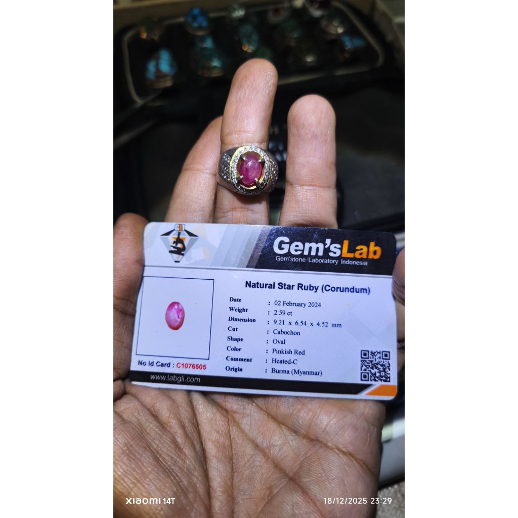 Natural Ruby Star  Burma