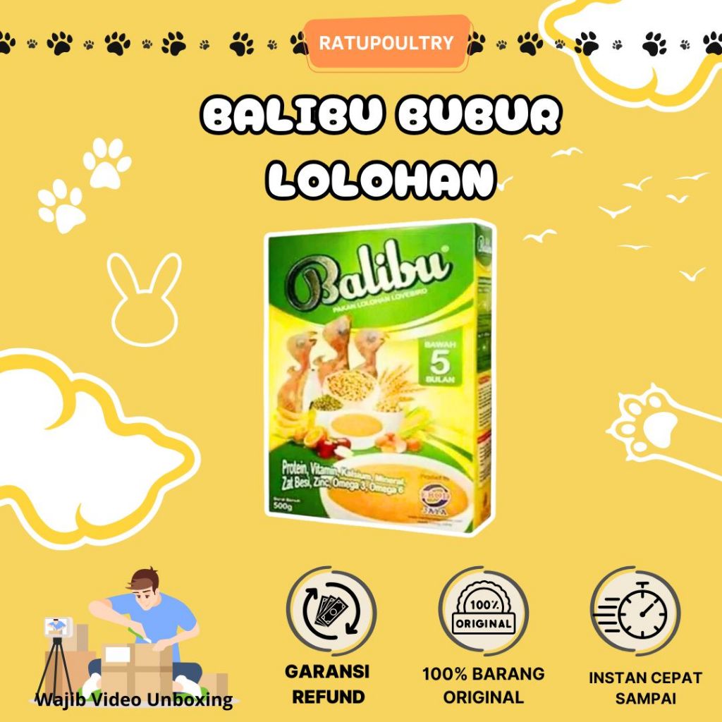 Balibu Bubur Lolohan Pakan | Makanan Bayi Anak Burung Lovebird Love Bird