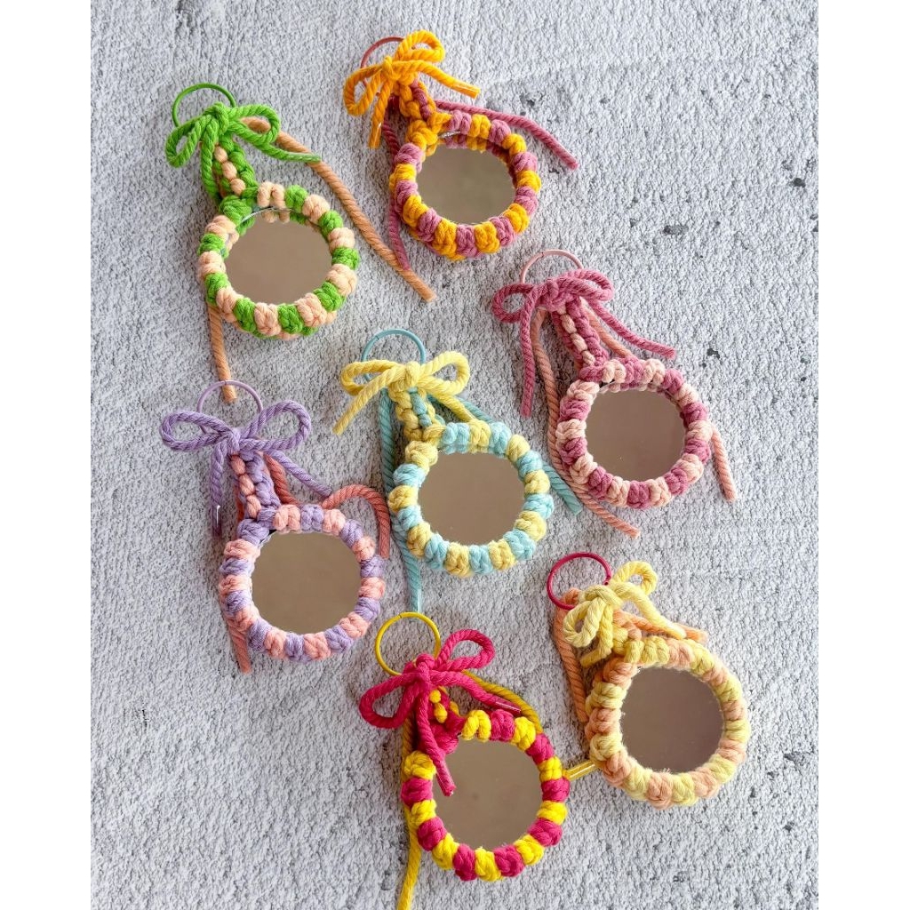 Macrame Mirror Bag Charm