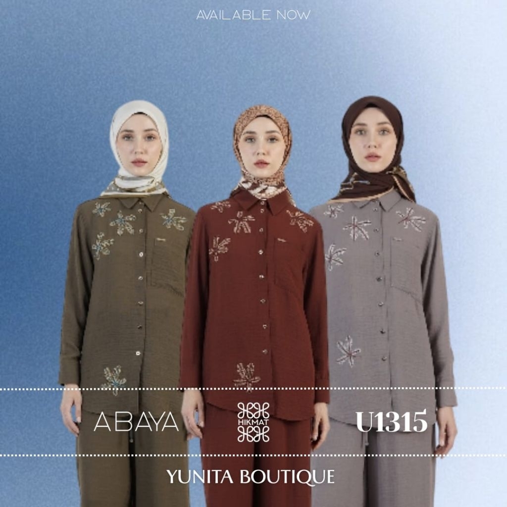 Setelan Abaya Hikmat Fashion U1315 Original new arrival harga diskon