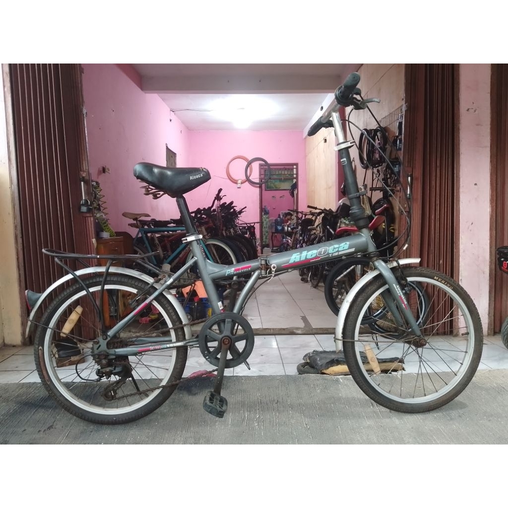 Sepeda Lipat Seken Aleoca UK 20 Speed 6 Siap Pakai