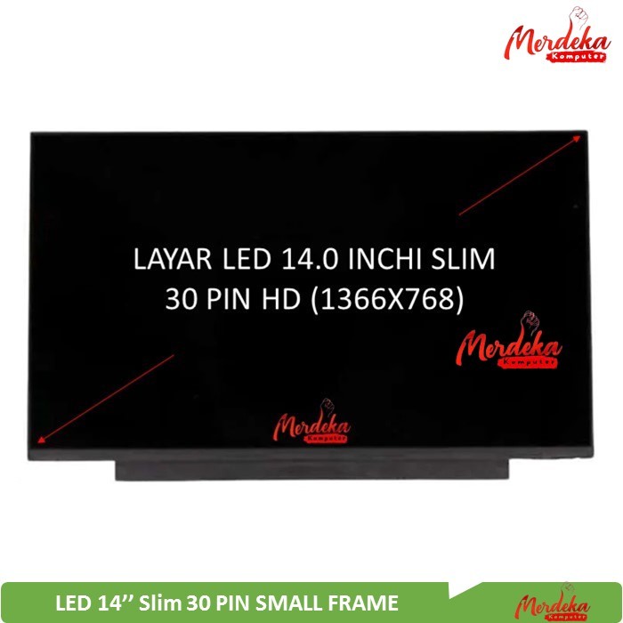 LCD LED 14'' INCHI SMALL FRAME 30 PIN HD