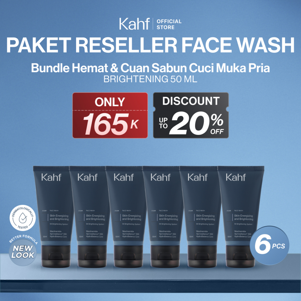 [PAKET RESELLER DEODORANT & FACE WASH MINIS ISI 6] Kahf Reseller Package Deodorant & Face Wash - Bun