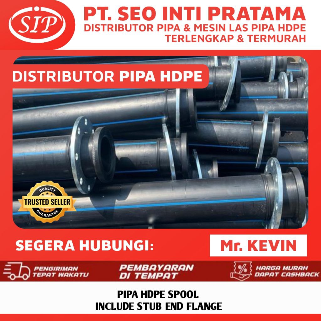 Pipa HDPE Spool Size 6 Inch - Pipa Spool HDPE 160mm - Spool Pipa HDPE Stub End Flange