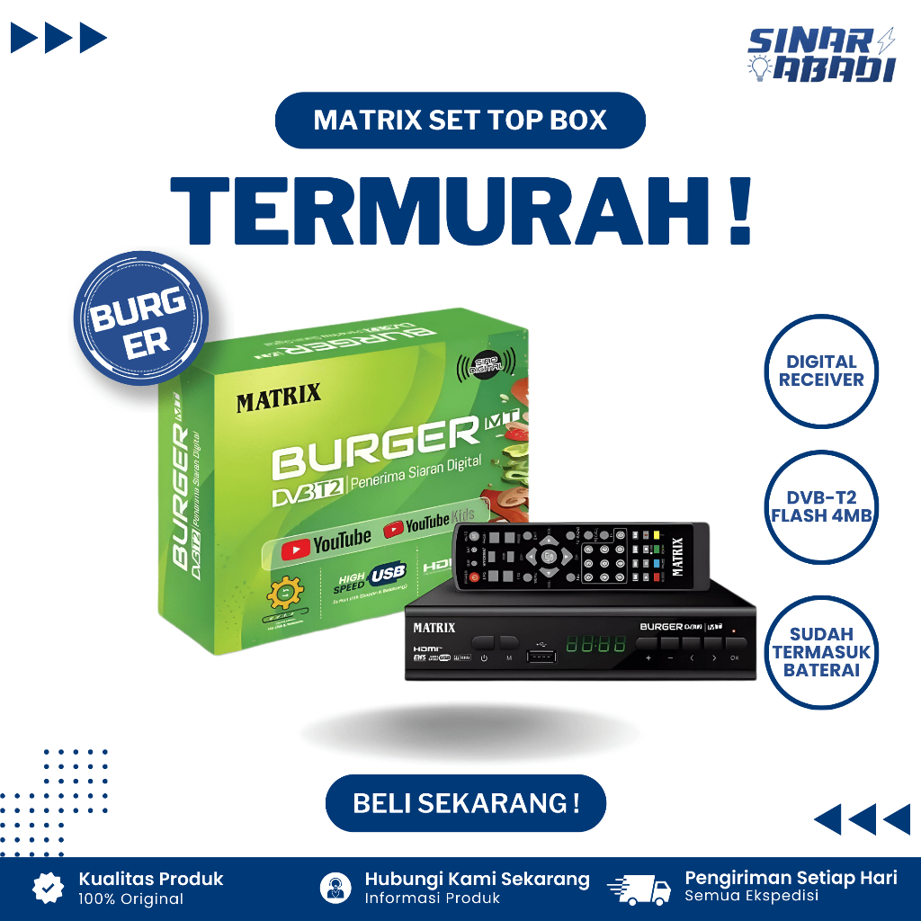 Matrix Burger Set Top Box DVB-T2