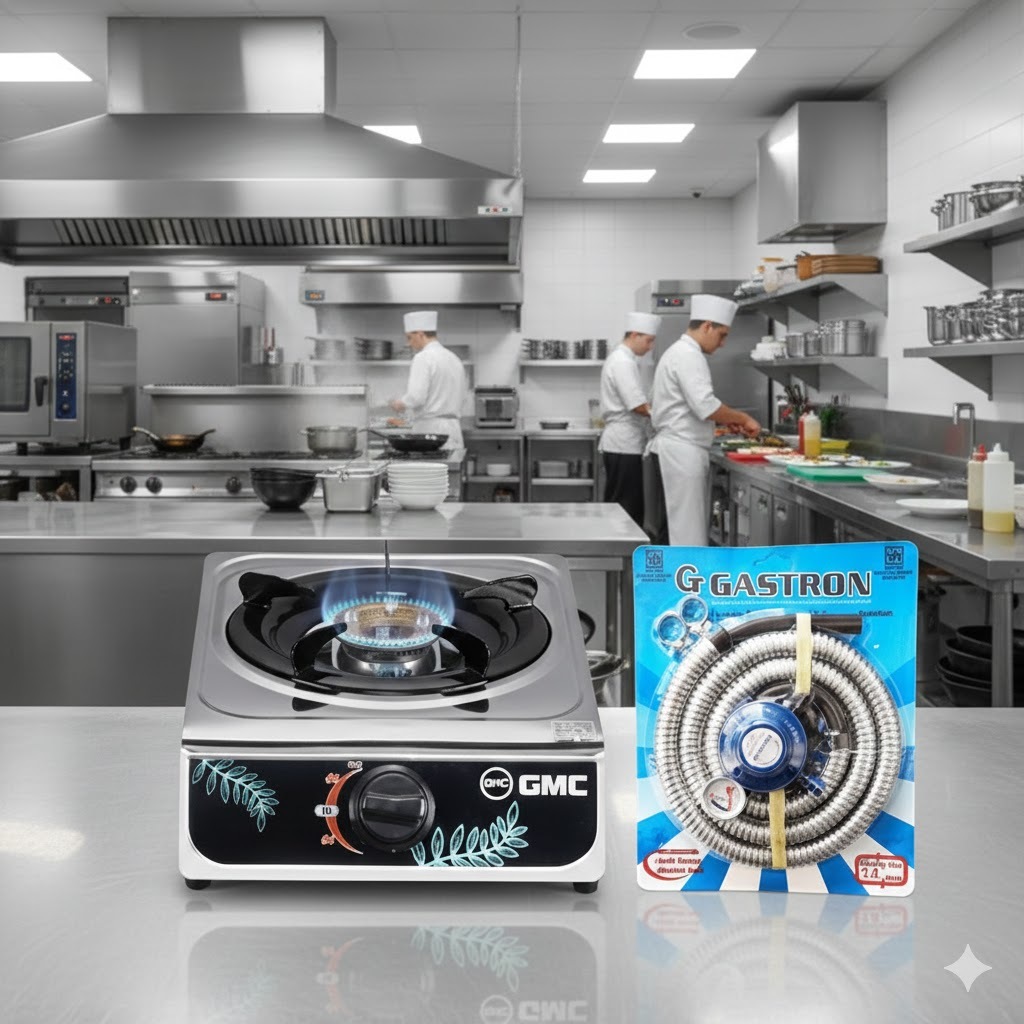 Kompor Gas 1 Tungku GMC Stainless - TERBARU