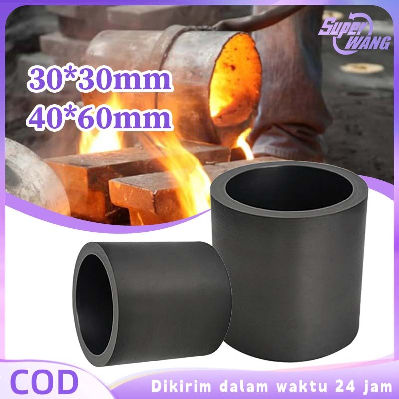 Crucible Graphite Melting Graphite Crucible 30x30mm/40x60mm Wadah Grafit Crucible Melting Graphite C