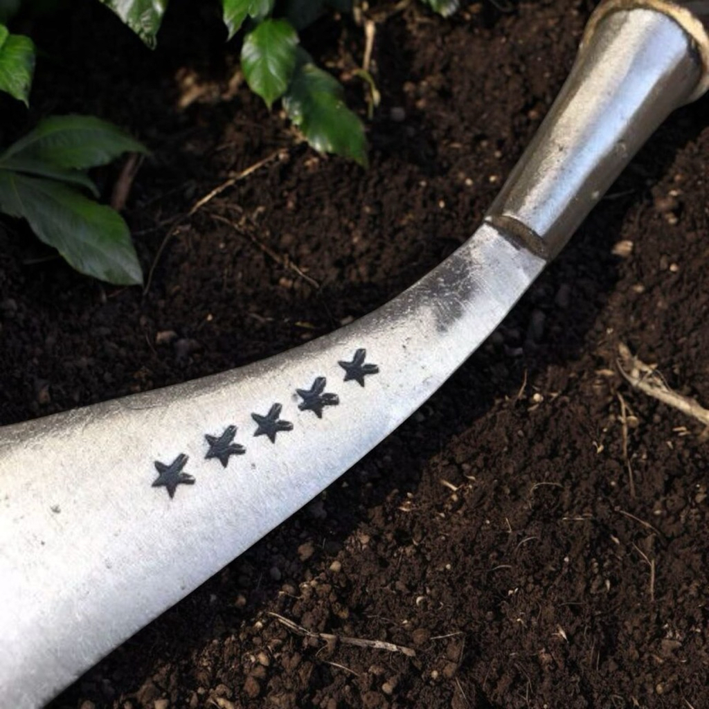 alat berkebun arit rumput asli baja ori bintang lima khas Madura siap pakai