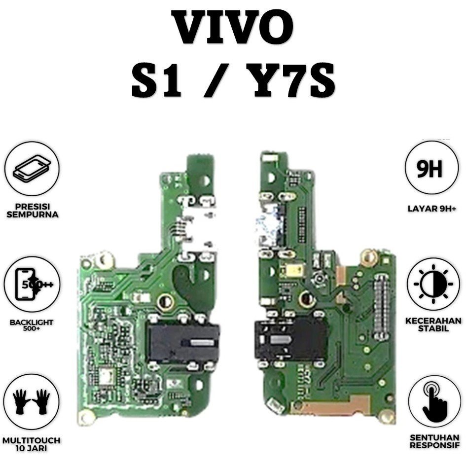 FLEXIBEL PAPAN CAS VIVO S1 / Y7S + CONNECTOR CHARGER + MIC ORI