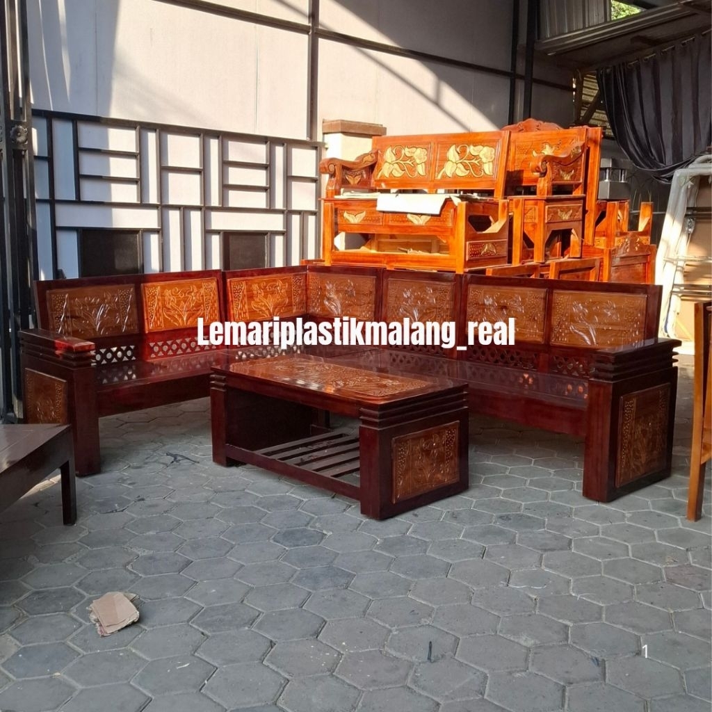 Kursi sudut jati bagong