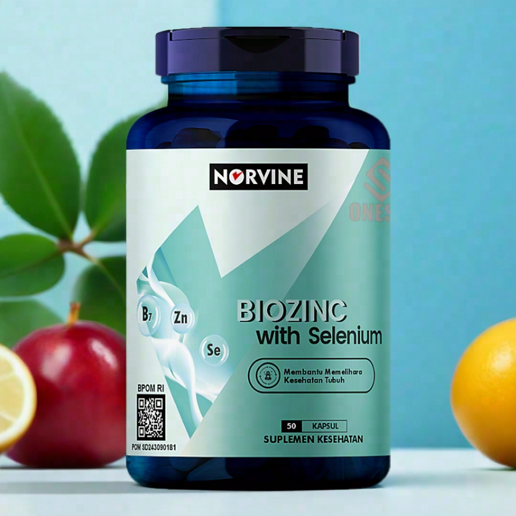 Norvine Biozinc Biotin Zinc Selenium Penumbuh Rambut Brewok Original Jakarta