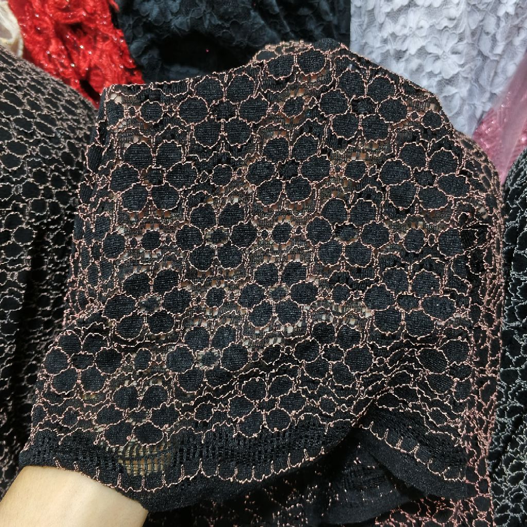 kain brokat street - Harga/0,5m - kain brokat motif - kain brokat tulang - bahan brokat kebaya mewah