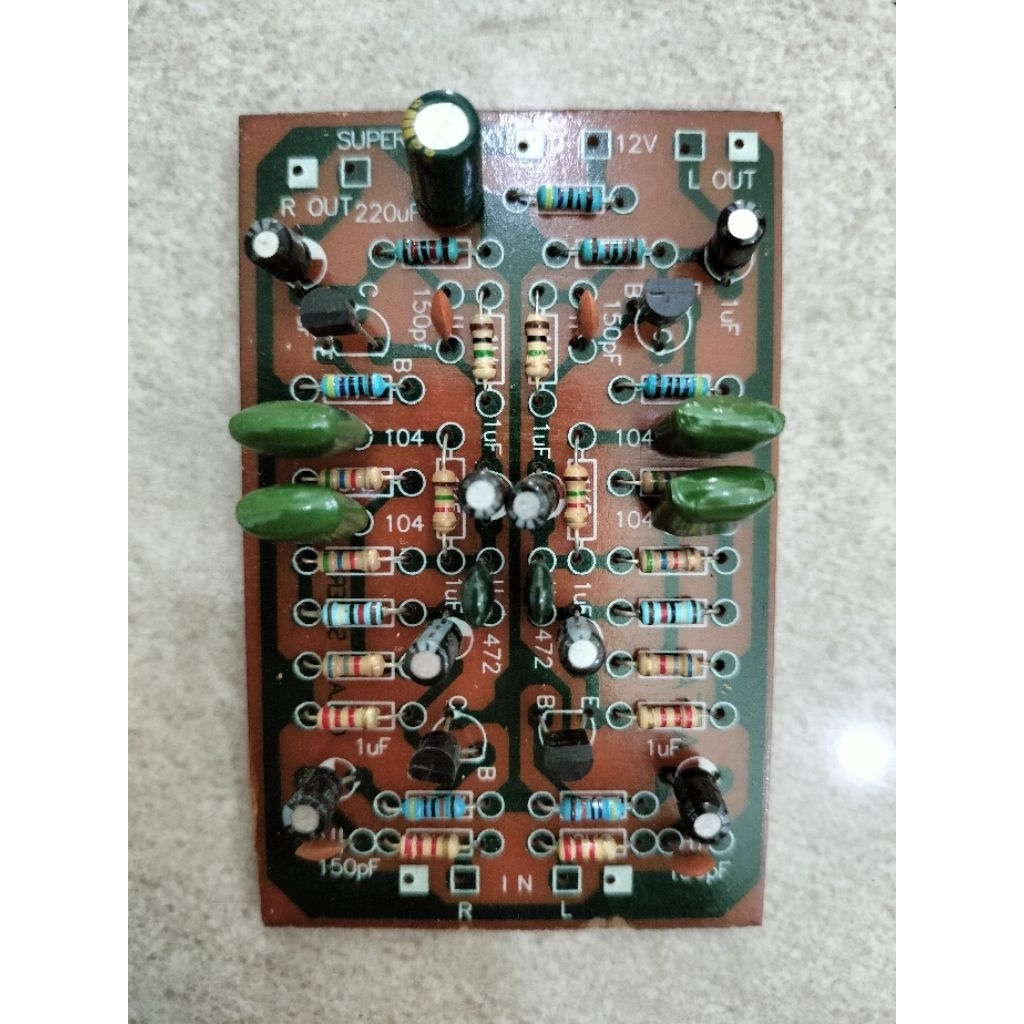 Kit Super Galaxy Stereo Penguat Bass Treble Loudness 12V DC Penambah Efek Suara Audio Rakitan