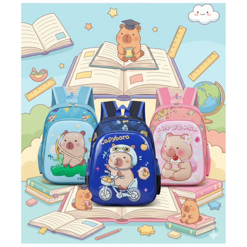 Polo England - Tas Ransel Anak TK/Paud Tas Capybara Berbagai model Terbaru R831