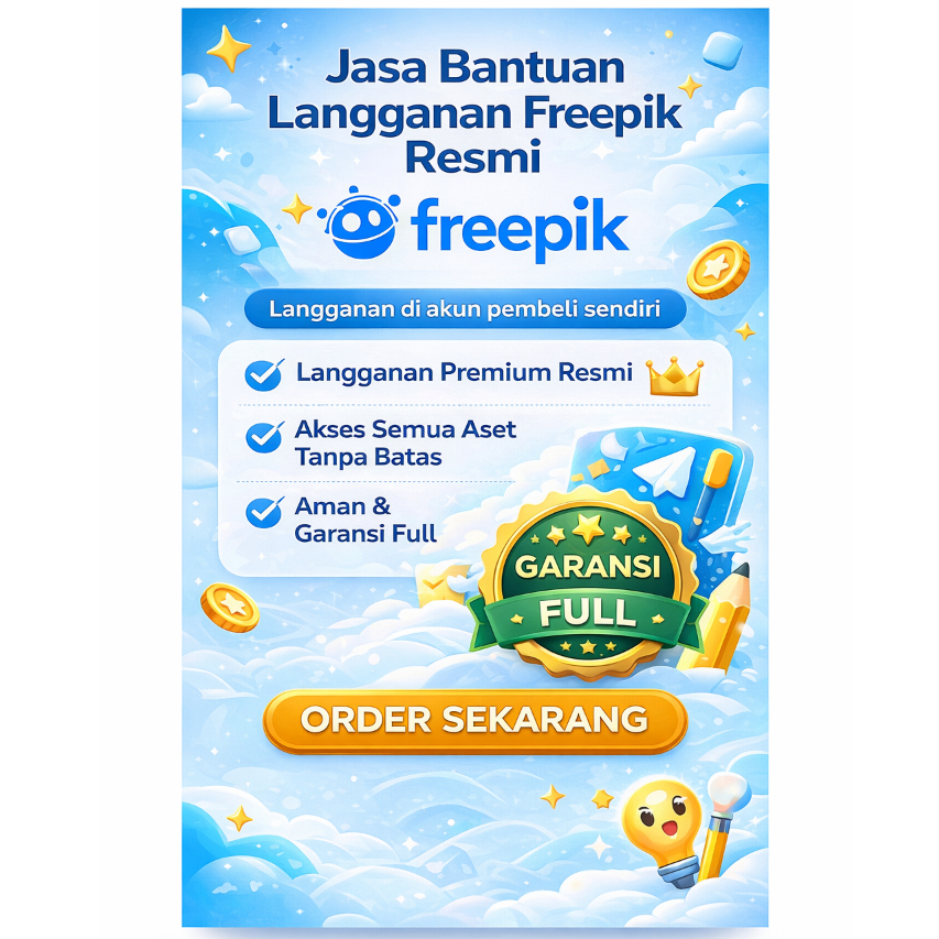 Jasa Bantuan Aktivasi Langganan Freepik Premium Resmi 1 Tahun (Akun Pembeli Sendiri) + Garansi