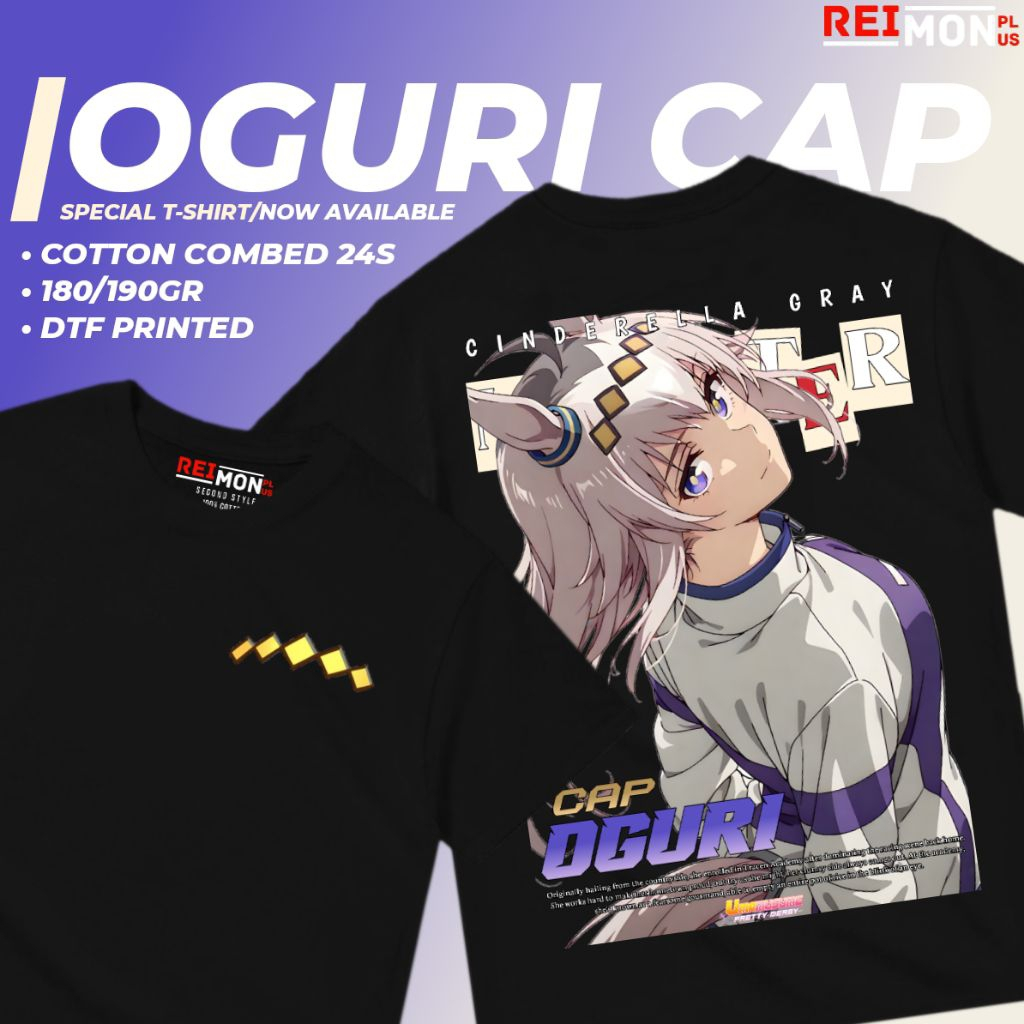 T-Shirt / Kaos Baju Anime Game Oguri Cap Uma Musume: Cinderella Gray