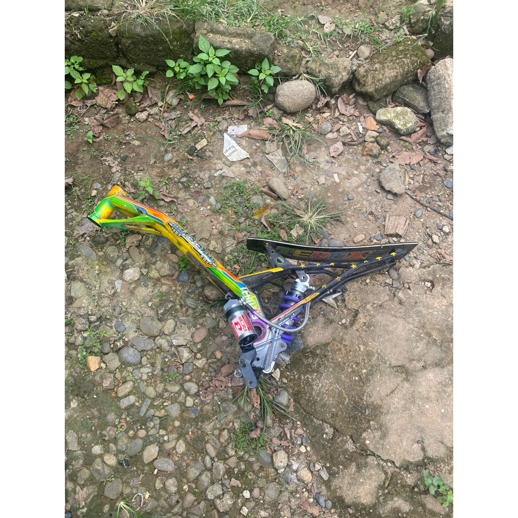 frame rangka drag derag derak bebek 200 ffa satria fu bahan besi