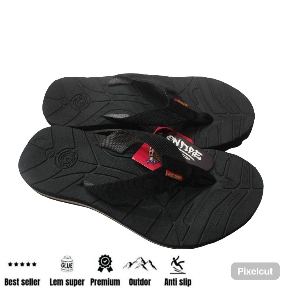 Onfire Sandal Gunung Footwear Black Outdoor Hiking