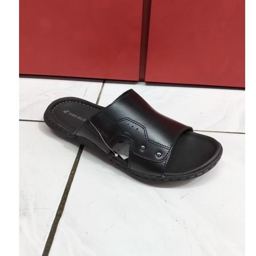 PAKALOLO ARJUNA 05 HITAM Sandal Slide Pria Original Leather