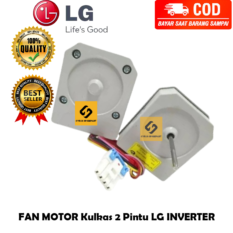 Motor Fan Kulkas 2 Pintu LG INVERTER 4 Soket DC12V EAU63103012