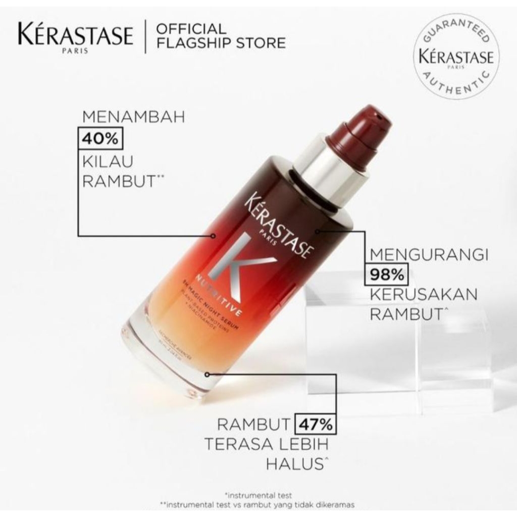 Kerastase Night Serum ORI, Serum rambut kering, Serum malam, Vitamin Rambut
